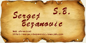 Sergej Bežanović vizit kartica